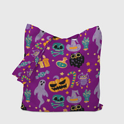 Сумка-шоппер Happy Halloween - holiday pattern