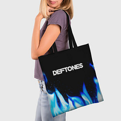 Сумка-шопер Deftones blue fire, цвет: 3D-принт — фото 2