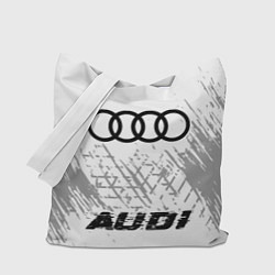 Сумка-шоппер Audi speed шины на светлом: символ, надпись