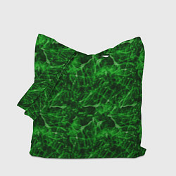 Сумка-шопер Зелёный лёд - текстура, цвет: 3D-принт
