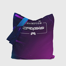 Сумка-шоппер Crysis gaming champion: рамка с лого и джойстиком
