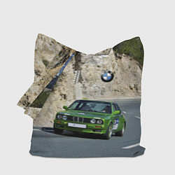 Сумка-шоппер Зелёная бэха на горной дороге