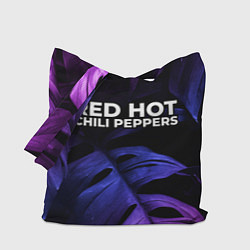 Сумка-шоппер Red Hot Chili Peppers neon monstera