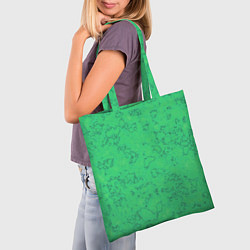 Сумка-шопер Мраморный зеленый яркий узор, цвет: 3D-принт — фото 2
