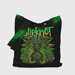 Сумка-шопер Slipknot green satan, цвет: 3D-принт