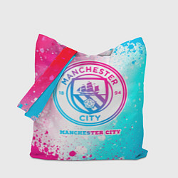 Сумка-шоппер Manchester City neon gradient style