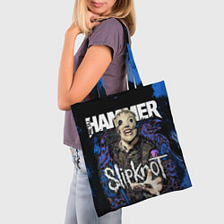 Сумка-шопер Slipknot hammer blue, цвет: 3D-принт — фото 2