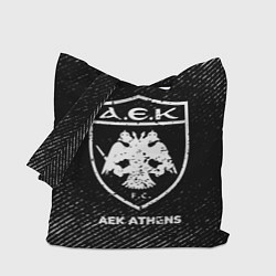 Сумка-шоппер AEK Athens с потертостями на темном фоне