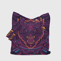 Сумка-шопер Голова декоративного тигра, цвет: 3D-принт
