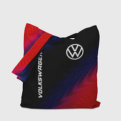 Сумка-шопер Volkswagen красный карбон, цвет: 3D-принт