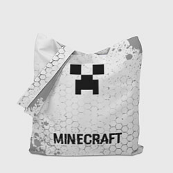 Сумка-шоппер Minecraft glitch на светлом фоне: символ, надпись