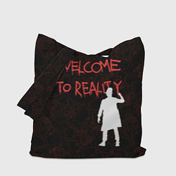 Сумка-шопер Welcome to reality - inscription in blood, цвет: 3D-принт