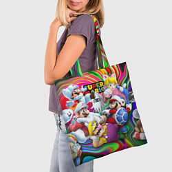 Сумка-шопер Super Mario - Gaming aesthetics - Collage, цвет: 3D-принт — фото 2