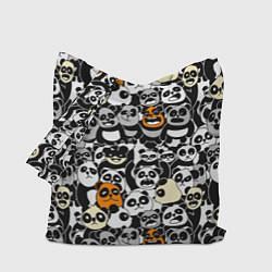Сумка-шопер Злобные панды, цвет: 3D-принт