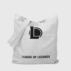 Сумка-шоппер League of Legends glitch на светлом фоне: символ,