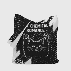 Сумка-шопер Группа My Chemical Romance и рок кот, цвет: 3D-принт