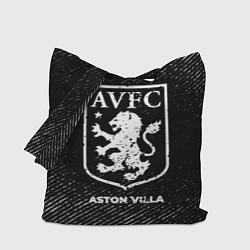 Сумка-шоппер Aston Villa с потертостями на темном фоне