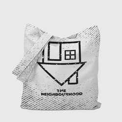 Сумка-шопер The Neighbourhood с потертостями на светлом фоне, цвет: 3D-принт