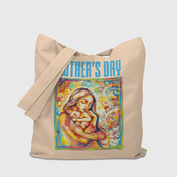 Сумка-шопер Mothers Day - дитя с матерью, цвет: 3D-принт