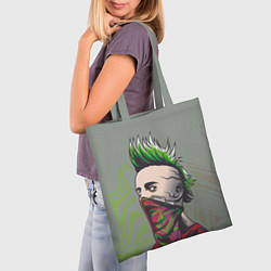 Сумка-шопер Панк с зелеными волосами, цвет: 3D-принт — фото 2