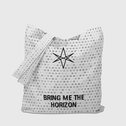 Сумка-шопер Bring Me the Horizon glitch на светлом фоне: симво, цвет: 3D-принт