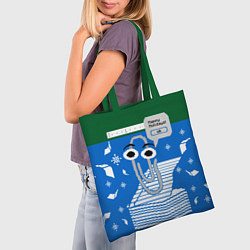 Сумка-шопер Скрепка Microsoft, цвет: 3D-принт — фото 2