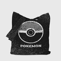 Сумка-шоппер Pokemon с потертостями на темном фоне