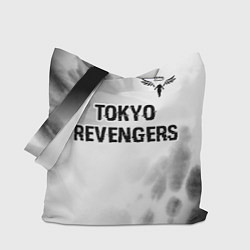 Сумка-шопер Tokyo Revengers glitch на светлом фоне: символ све, цвет: 3D-принт
