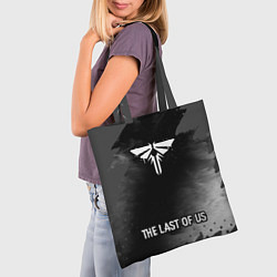 Сумка-шопер The Last Of Us glitch на темном фоне: символ, надп, цвет: 3D-принт — фото 2