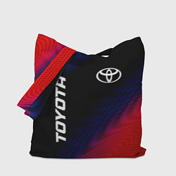 Сумка-шопер Toyota красный карбон, цвет: 3D-принт