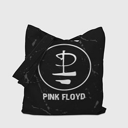Сумка-шопер Pink Floyd glitch на темном фоне, цвет: 3D-принт
