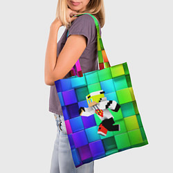 Сумка-шопер Minecraft - hero - video game, цвет: 3D-принт — фото 2