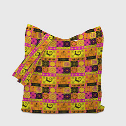 Сумка-шопер Colored patterned ornament, цвет: 3D-принт