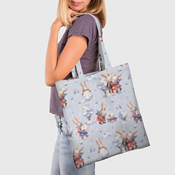 Сумка-шопер Поиграем в снежки, цвет: 3D-принт — фото 2