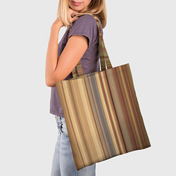 Сумка-шопер Золотистые и серые линии в геометрии, цвет: 3D-принт — фото 2