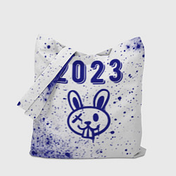 Сумка-шопер 2023 Кролик в стиле граффити на светлом, цвет: 3D-принт