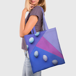 Сумка-шопер Линии, фигуры, геометрия и сливы, цвет: 3D-принт — фото 2