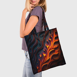 Сумка-шопер Огненный орнамент с языками пламени, цвет: 3D-принт — фото 2