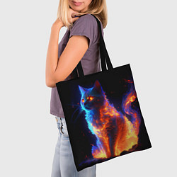 Сумка-шопер Огненная кошка, цвет: 3D-принт — фото 2