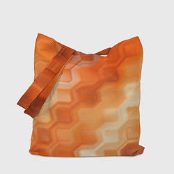 Сумка-шопер Золотисто-оранжевый туманный паттерн, цвет: 3D-принт
