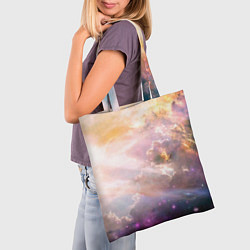 Сумка-шопер Аморфное абстрактное космическое красочное небо, цвет: 3D-принт — фото 2