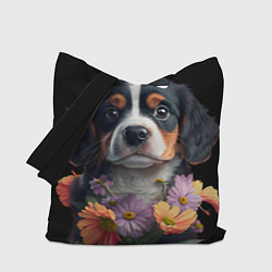 Сумка-шопер Бернский зенненхунд милый щенок, цвет: 3D-принт