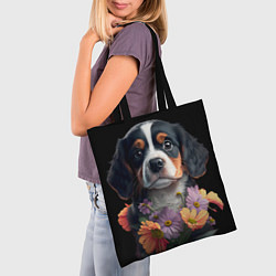 Сумка-шопер Бернский зенненхунд милый щенок, цвет: 3D-принт — фото 2