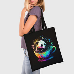 Сумка-шопер Панда в кружке, цвет: 3D-принт — фото 2