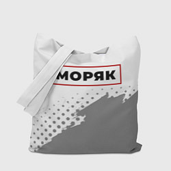 Сумка-шопер Моряк в рамке красного цвета, цвет: 3D-принт