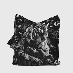 Сумка-шоппер Тигр воин спецназа