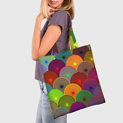 Сумка-шопер Multicolored circles, цвет: 3D-принт — фото 2