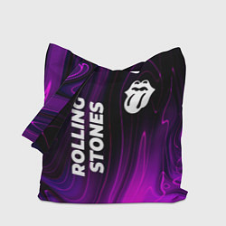 Сумка-шопер Rolling Stones violet plasma, цвет: 3D-принт