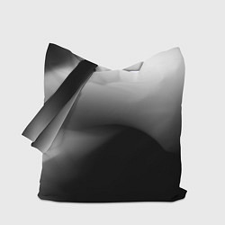 Сумка-шопер Градиент черный, цвет: 3D-принт
