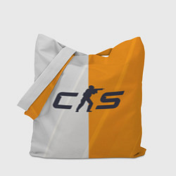 Сумка-шоппер Counter Strike 2 White Orange Stripes